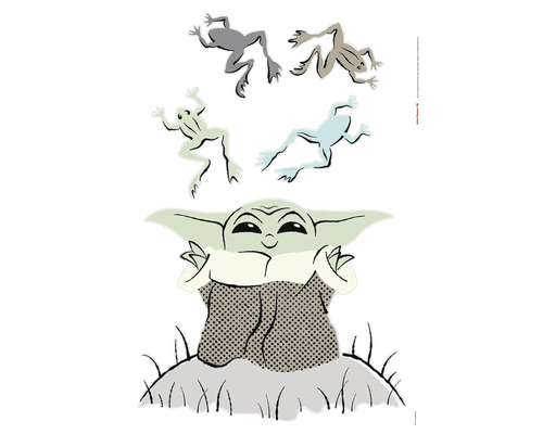 Wandtattoo mit Yoda und Fröschen