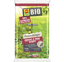 Packung Bio Rasendünger Unkraut und Moos Stopp von Compo, 5,5 Kilogramm für 110 Quadratmeter