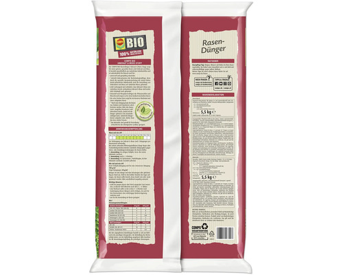 COMPO Bio Rasendünger Unkraut und Moos Stopp, 5,5 Kilogramm Packung