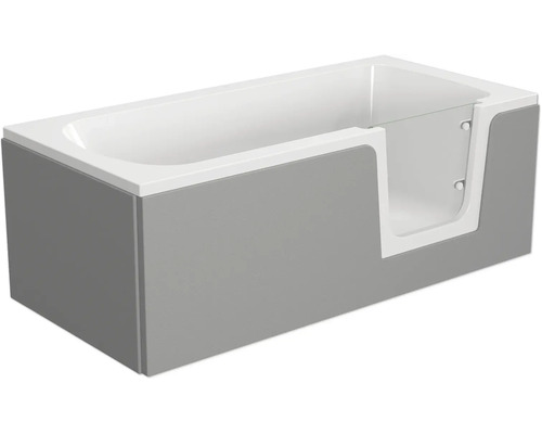 Badewanne mit Tür rechts SCHULTE Q1 75 x 160 cm alpinweiß glänzend mit befliesbarer Front- und Seitenverkleidung D80074R4