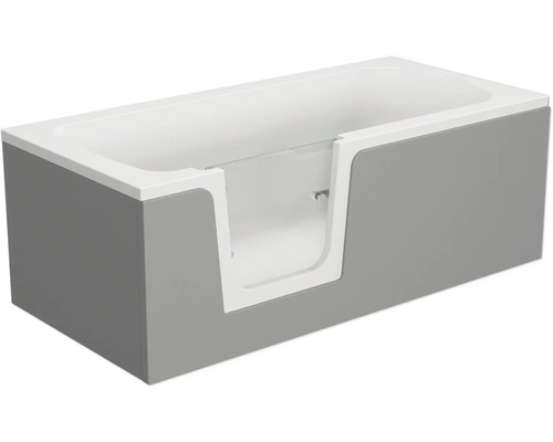 Badewanne mit Tür links SCHULTE Q1 75 x 170 cm alpinweiß glänzend mit befliesbarer Front- und Seitenverkleidung D80081L4