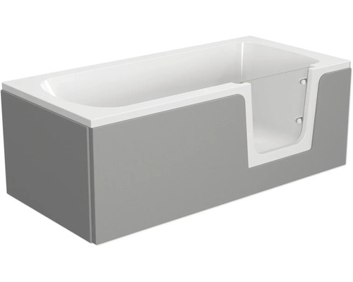Badewanne mit Tür rechts SCHULTE Q1 75 x 170 cm alpinweiß glänzend mit befliesbarer Front- und Seitenverkleidung D80082R4
