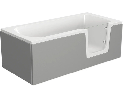Badewanne mit Tür rechts SCHULTE Q1 80 x 180 cm alpinweiß glänzend mit befliesbarer Front- und Seitenverkleidung D80095R4