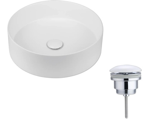 Aufsatzwaschbecken mit Ablaufgarnitur