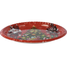 Dekorative Servierplatte mit Nussknacker und Weihnachtsbaum Motiv