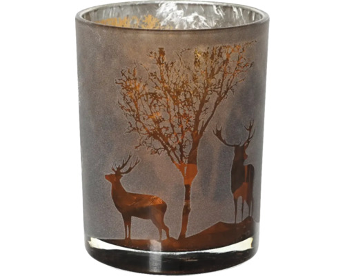 Teelichthalter mit Hirsch- und Baumdesign
