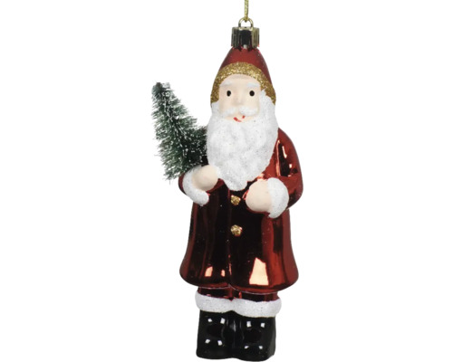 Weihnachtsmann Figur mit Baum als Christbaumschmuck