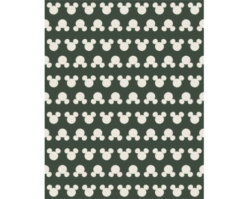 Fototapete Vlies DX4-200 Disney Mickey Green Heads 4-tlg. 250 x 200 cm Muster mit sich wiederholenden Mickey Mouse Köpfen