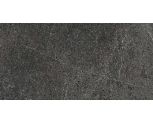 Dunkle Arbeitsplatte in Steinoptik für den Innenausbau