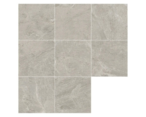 Neun graue Fliesen mit Marmormuster