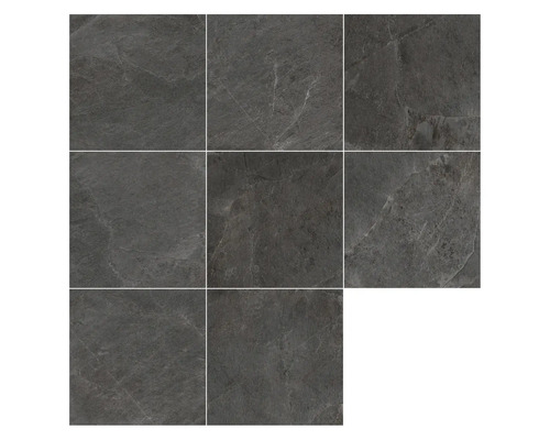 Neun Bodenfliesen mit Steinmuster