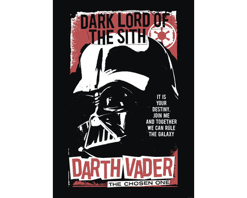Darth Vader Poster mit dem Zitat: Dark Lord of the Sith