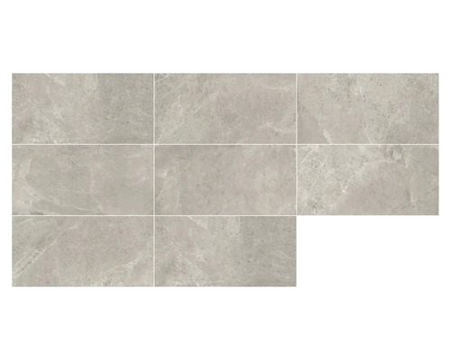 Graue Steinzeugfliesen mit Marmoroptik