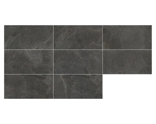 Mehrere dunkle Fliesen mit Marmoroptik