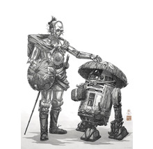 Illustration von zwei Robotern mit Hüten