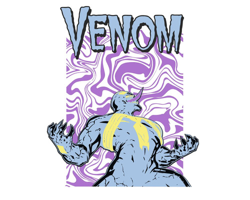 Venom Grafik mit abstraktem Hintergrund