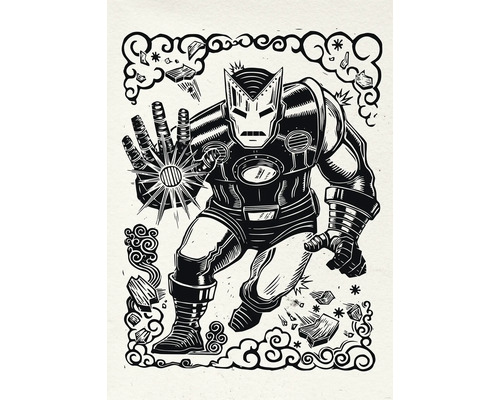 Illustration von Iron Man in Aktion