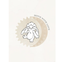 Zeichnung von Stitch mit dem Schriftzug Move With Love