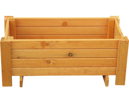 Blumenkasten „Romantica“ aus Holz 34 x 38 x 78 cm honigfarben Holzpflanzkasten für den Garten