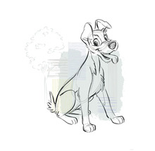 Skizze eines sitzenden Hundes