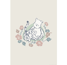 Illustration von Winnie Puuh und Ferkel umgeben von Blumen