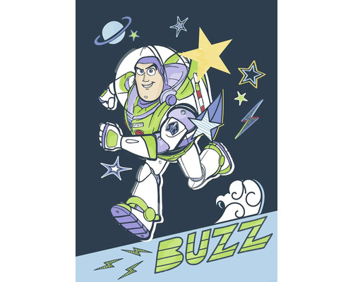 Buzz Lightyear Wandbild mit Sternen und Planeten