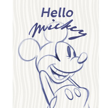 Illustration von Mickey Mouse mit dem Schriftzug Hallo Mickey