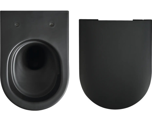 Wand-Tiefspül-WC mit WC-Sitz aus Sanitärkeramik