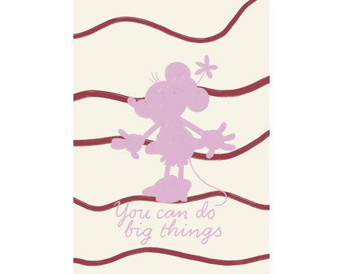Illustration mit Minnie-Maus-Silhouette und dem Schriftzug Du kannst Großes leisten.