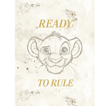 Zeichnung von Simba mit dem Schriftzug Bereit zum Herrschen