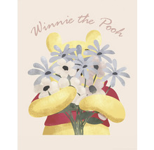 Illustration von Winnie Puuh mit Blumenstrauß
