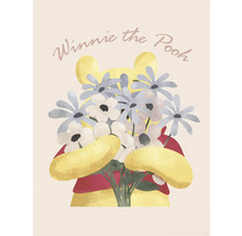 Illustration von Winnie Puuh mit Blumenstrauß