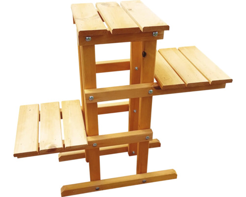Blumenpodest aus Holz 60 x 24 x 56 cm honey