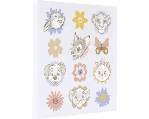 Disney Wandbild mit Tiermotiven und Blumen