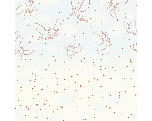 Fototapete Vlies DX5-246 Disney Dumbo Clouds 5-tlg. 250 x 250 cm Tapete mit Dumbo-Elefanten und Punkten