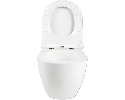 Wand-WC mit offenem Spülrand und WC-Sitz