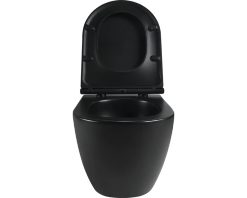 Wand-Tiefspülklosett mit offenem Spülrand und WC-Sitz