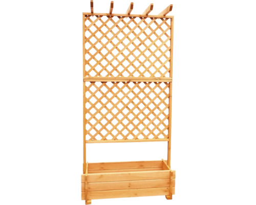 Blumenkasten mit Rankgitter promadino Holz 102 x 65 x 200 cm braun