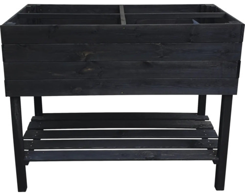 Hochbeet aus Holz mit Ablagefläche