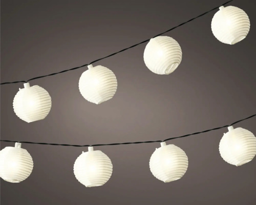 Strangbeleuchtung Lumineo Solar Nylon warmweiß