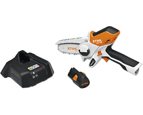 Akku Gehölzschneider Minikettensäge Astsäge STIHL GTA 26 10,8V/2,5 Ah inkl. Akku und Ladegerät Stihl GTA 26 Akku-Handsäge Set mit Akku, Ladegerät und Säge