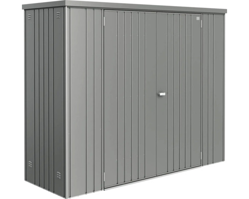 Geräteschrank Biohort Gr. 230 227 x 83 cm, quarzgrau-metallic Metall Gerätehaus für den Garten zur Aufbewahrung von Gartengeräten