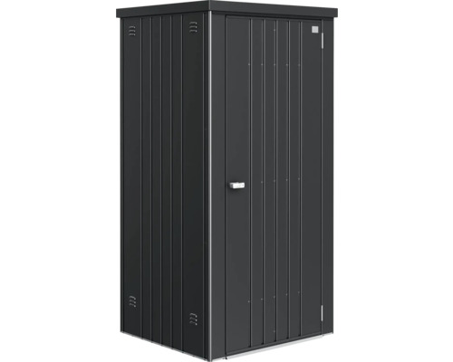 Geräteschrank Biohort Gr. 90 mit Regalböden und Gerätehalter, 93 x 83 x 182,5 cm, dunkelgrau-metallic