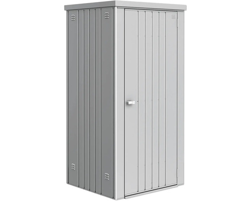 Geräteschrank Biohort Gr. 90 mit Regalböden und Gerätehalter, 93 x 83 x 182,5 cm, silber-metallic