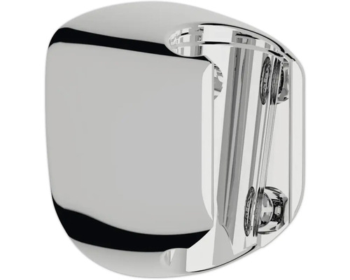 Silberfarbener Duschstangenhalter