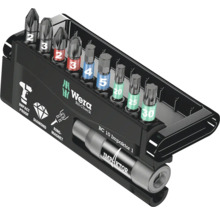 Wera Bit-Check mit verschiedenen Schrauberbits und Impaktor Bithalter