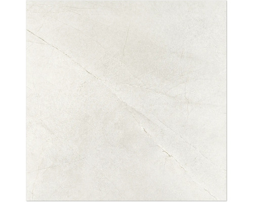 Feinsteinzeug Wand- und Bodenfliese Fantasy 120 cm x 120 cm x 1,02 cm blanco matt rektifiziert Fliesenmuster mit Marmorstruktur
