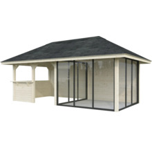 Holz Pavillon mit Dach und Fenster