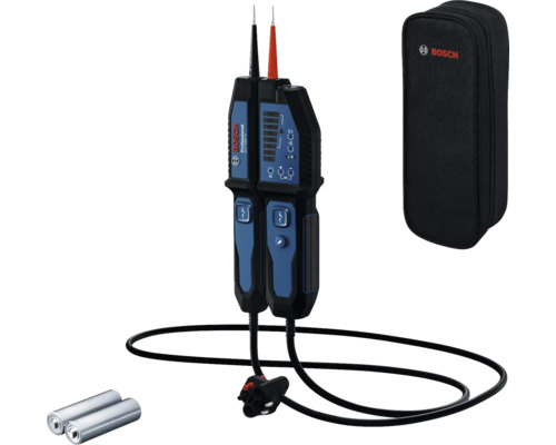 Bosch Professional Zweipoliger Spannungsprüfer mit Batterien und Tasche