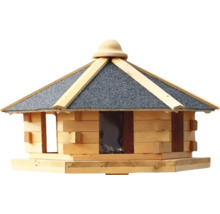 Vogelhaus aus Holz mit Dachpappe